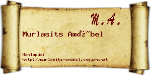 Murlasits Amábel névjegykártya